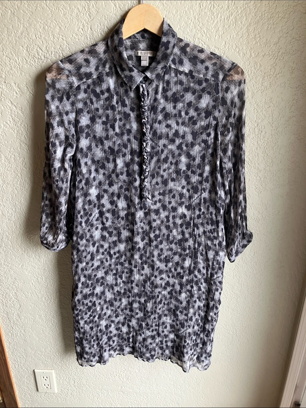 Burberry animal print silk mini dress